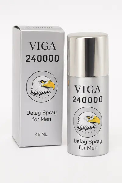Viga 240000 delay spray for men with packaging on a white background