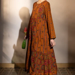 Thai Block Tiered Dress